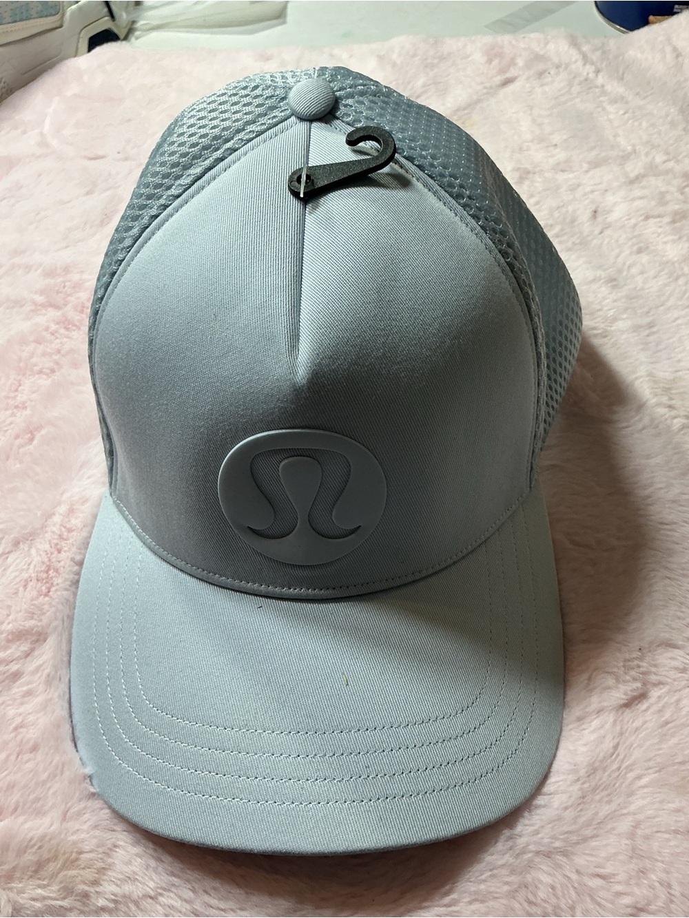 lululemon athletica pale blue mesh-back baseball cap